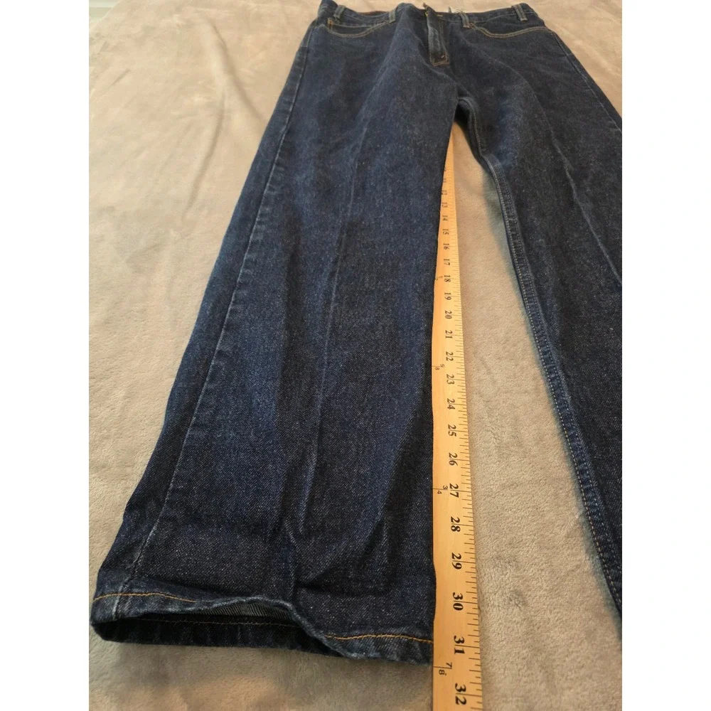 Levi Strauss Signature Jeans Mens 36x32 Blue Regular Fit Dark Wash Denim